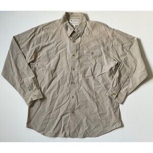 Columbia Shirt Mens Large‎ Gray Outdoor Authentic Long Sleeve Pockets